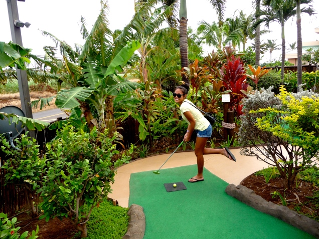 Always up for a game of putt putt